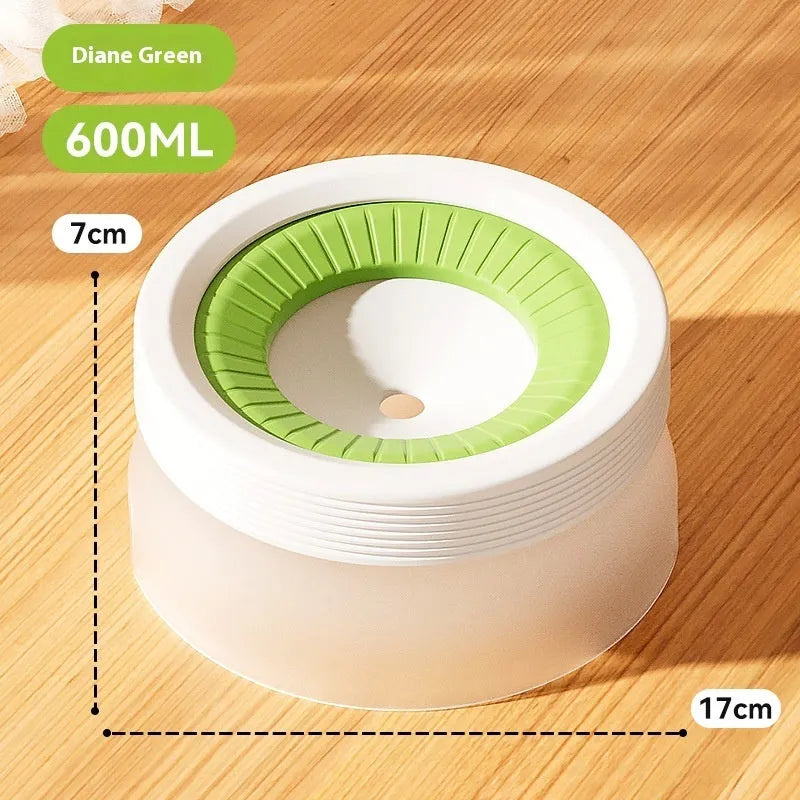 Suspended pet water bowl with non-wet mouth design for medium and small dogs and cats