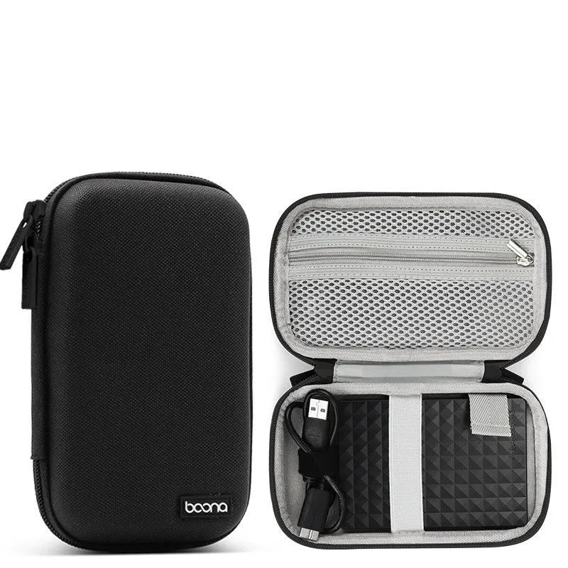 2.5-inch mobile hard disk protective Oxford cloth cover in grey and black colour options