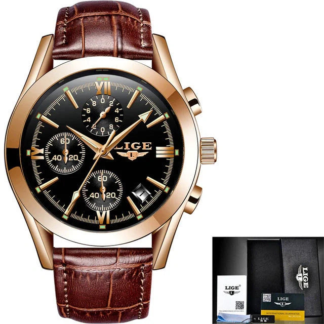 Sports quartz watch with 30M waterproof and mineral glass mirror