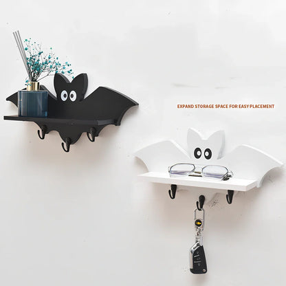 White pine animal-shaped wall shelf measuring 35cm wide by 17cm high on wall