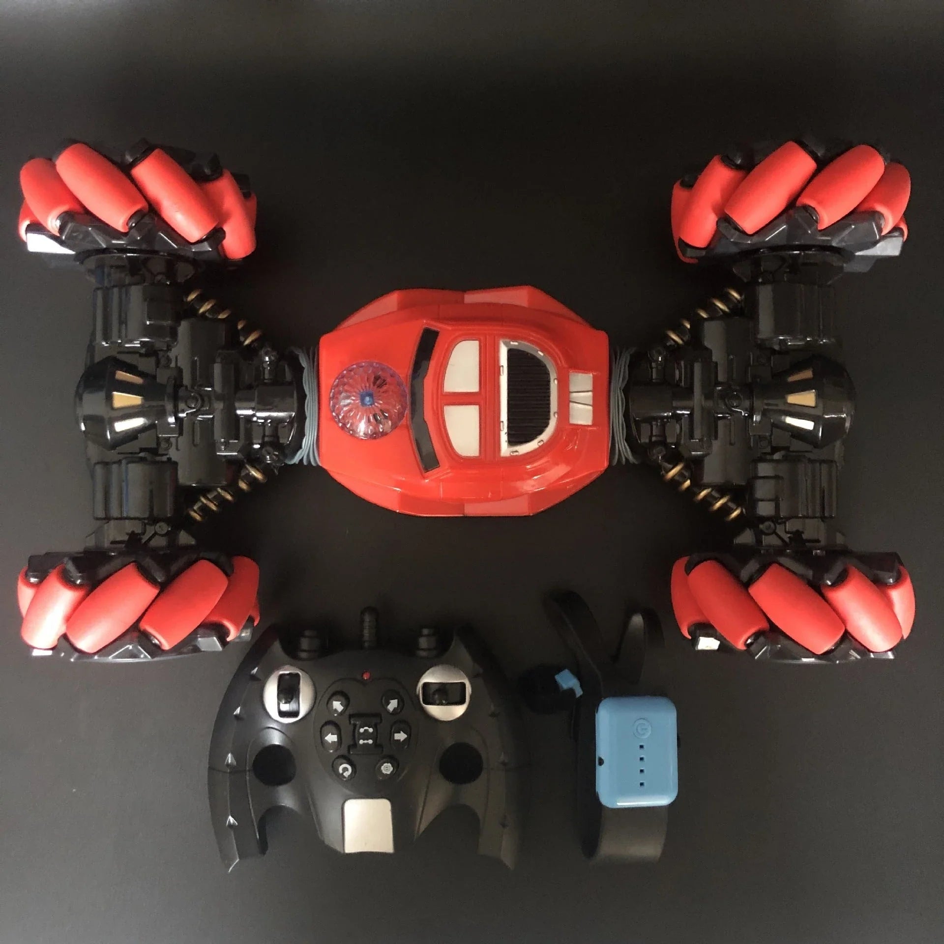 Gesture-controlled off-road stunt RC car with LED lights, music, and dynamic transformation capabilities