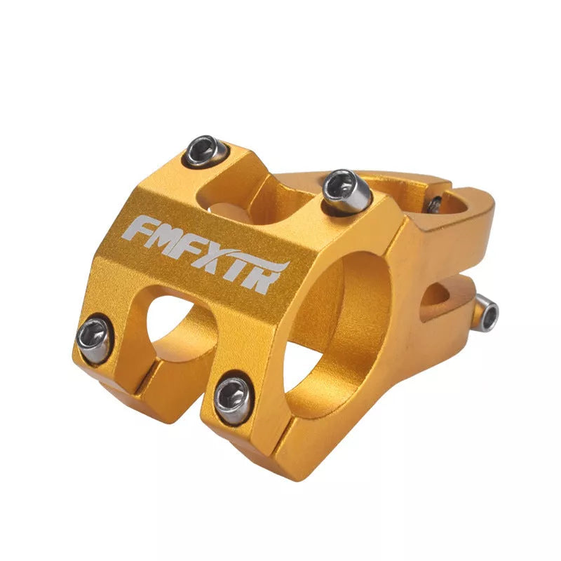 Vibrant bicycle stem tap handle accessories in red, lake blue, gold, black, and silver