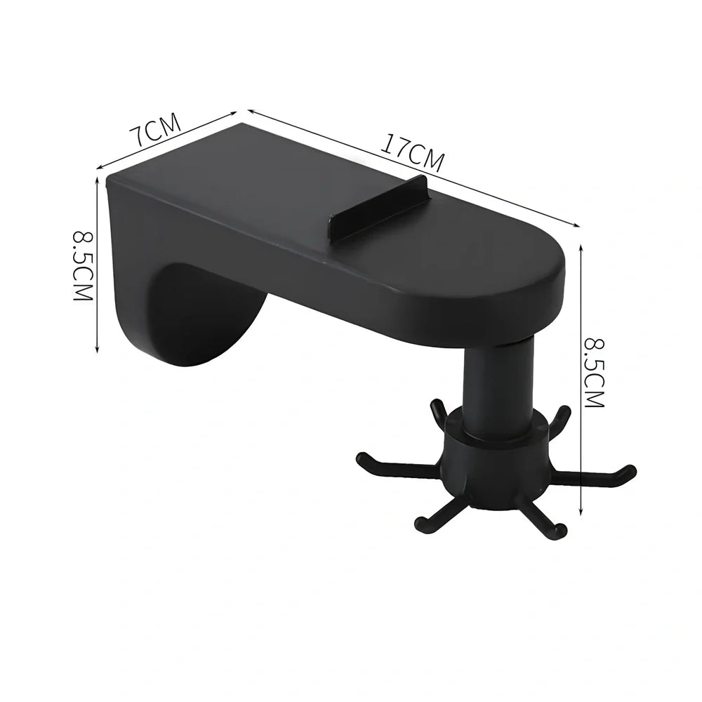 Nordic style plastic kitchen utensil rack with 6 inverted hooks in multiple colour options