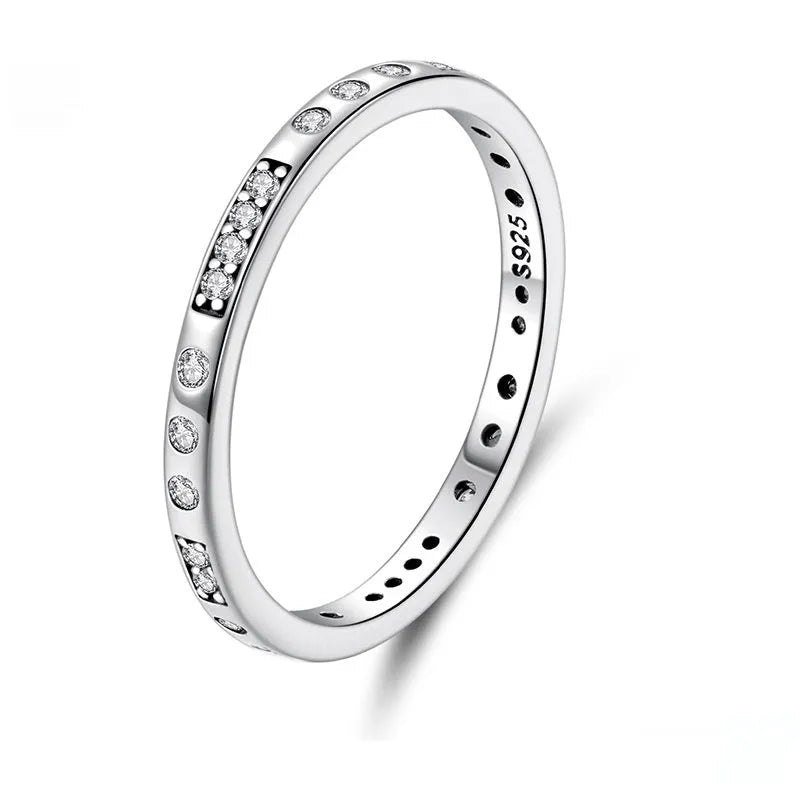 Silver-coloured alloy Moss Password I Love You ring with an oxidised black finish on a simple bracelet band.