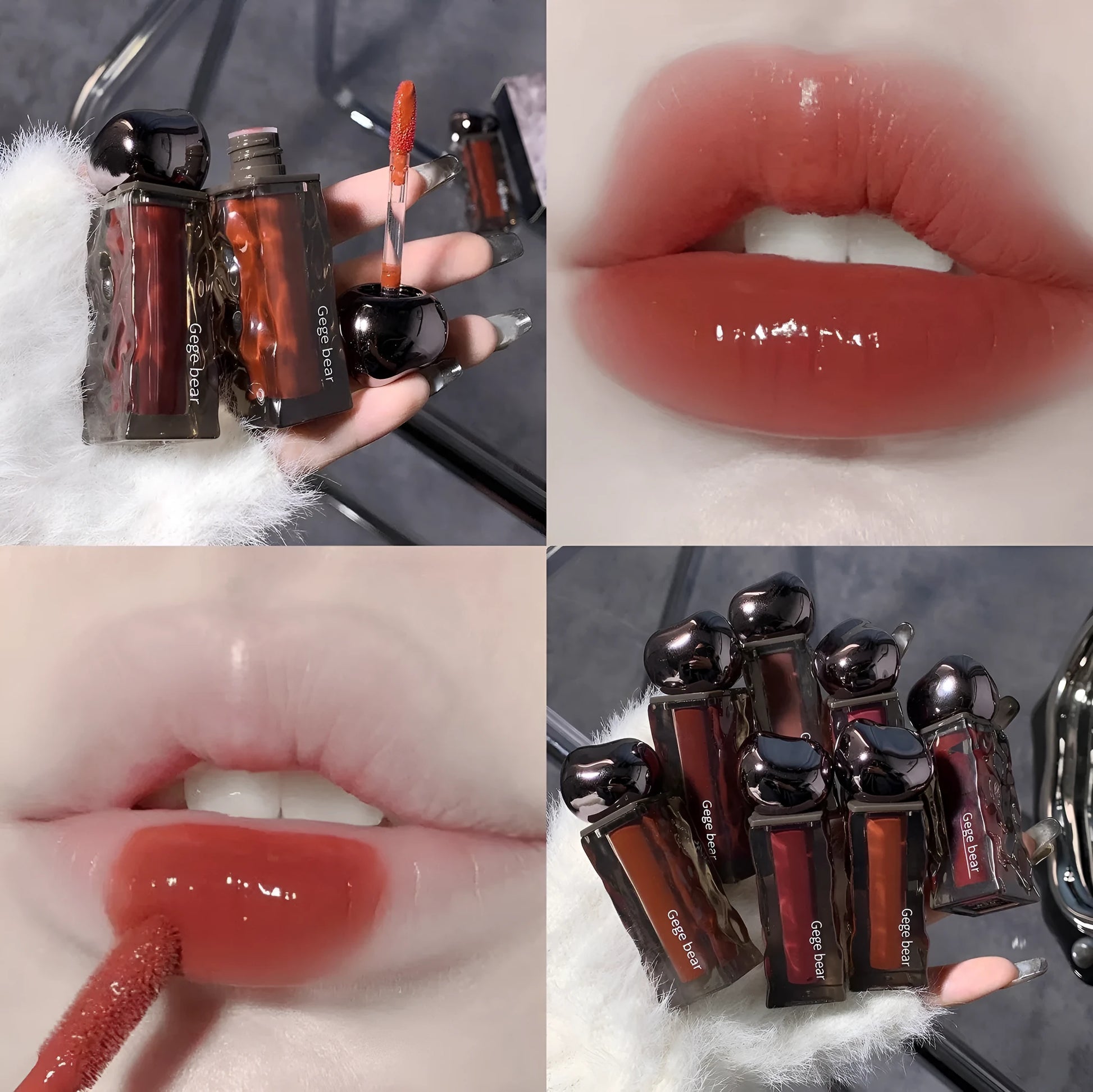Glacier Lava Lip Lacquer mirror-finish lip gloss in colour options 01 to 07