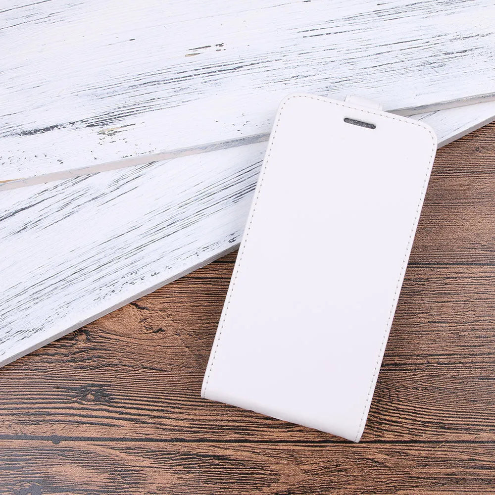 Honor 7X leather wallet phone case in business style with crazy horse pattern, shown in black.