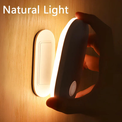 Human induction home light with magnetic base showing back lighting ring design and compact 108mm size