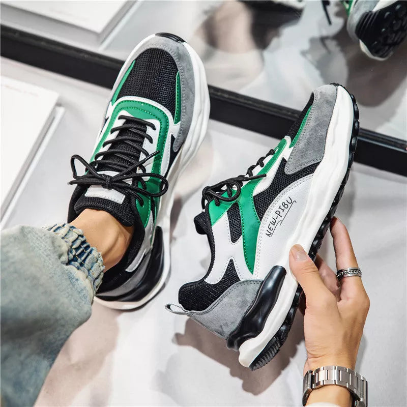 Men's Fleece Sports Casual Cotton Shoes in apricot, green, and beige