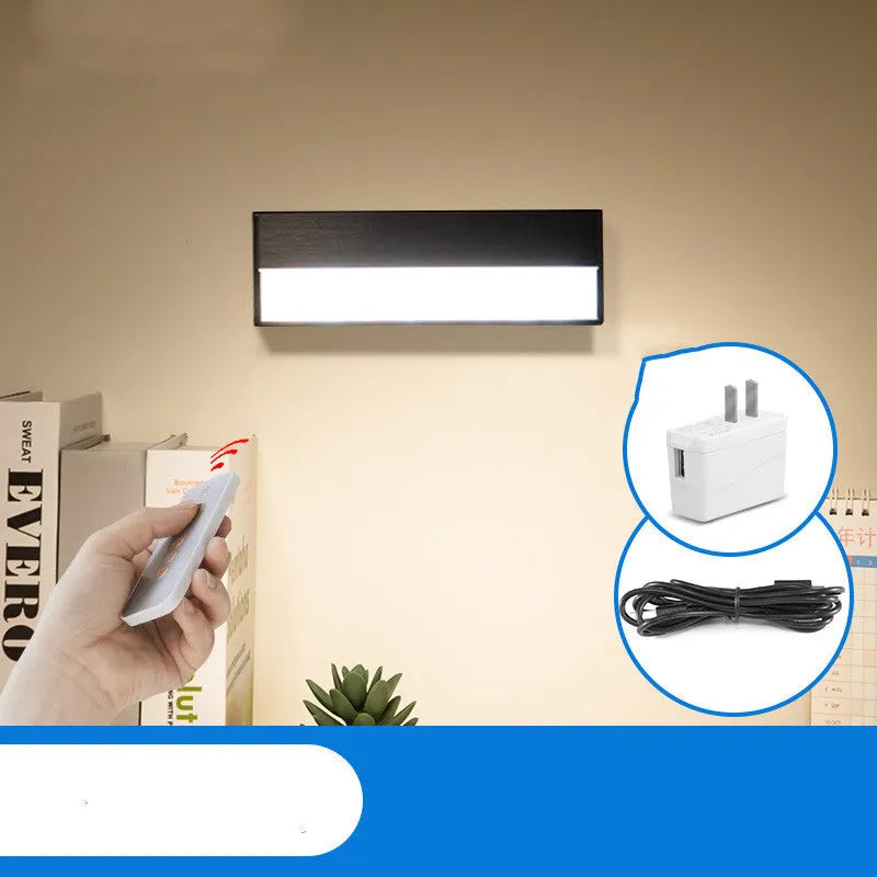 Compact magnetic LED table lamp with stepless dimming and 14.9cm length for desk and home use
