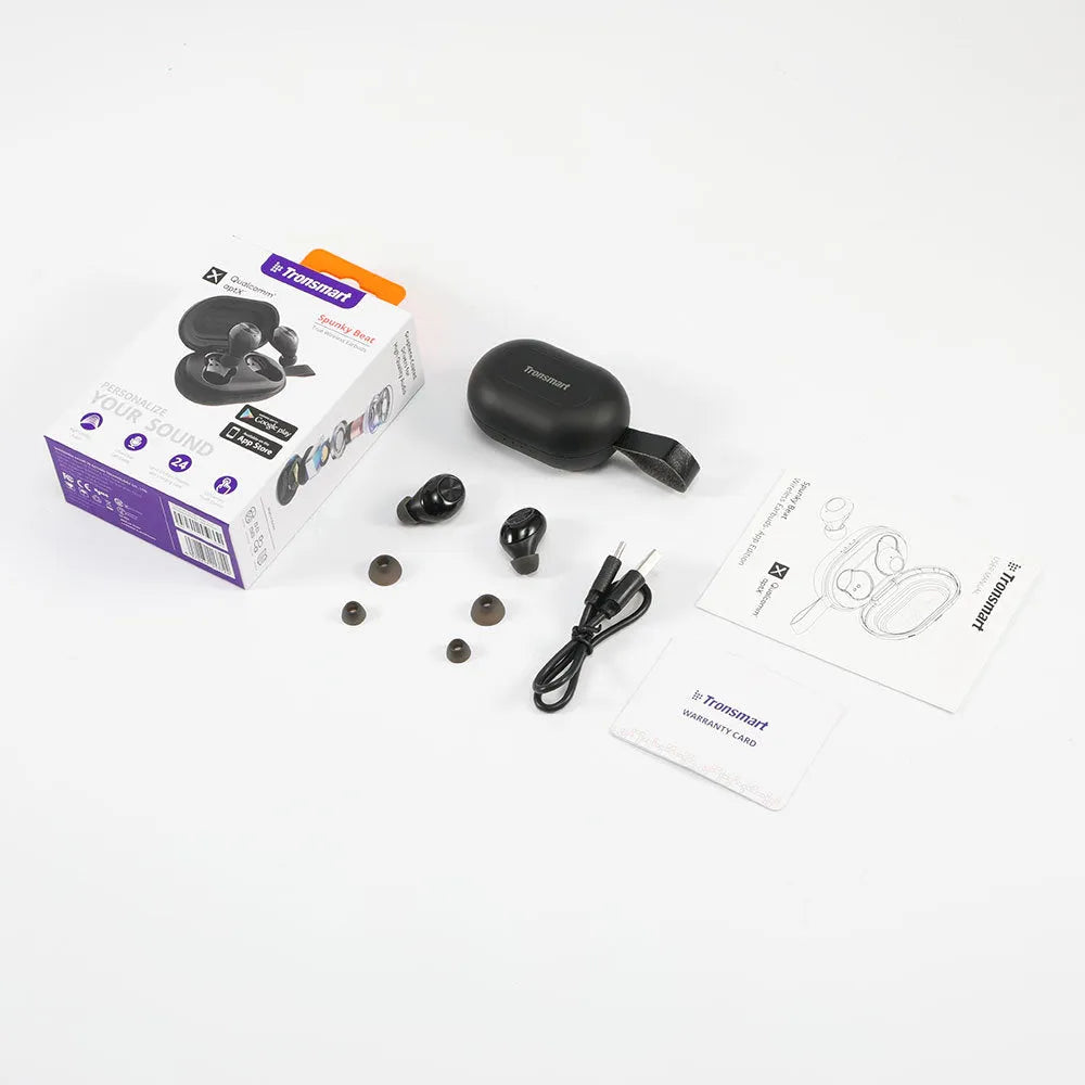 Tronsmart Spunky Beat Bluetooth earphones with Qualcomm aptX chip, touch controls, and SetA or SetB colour options