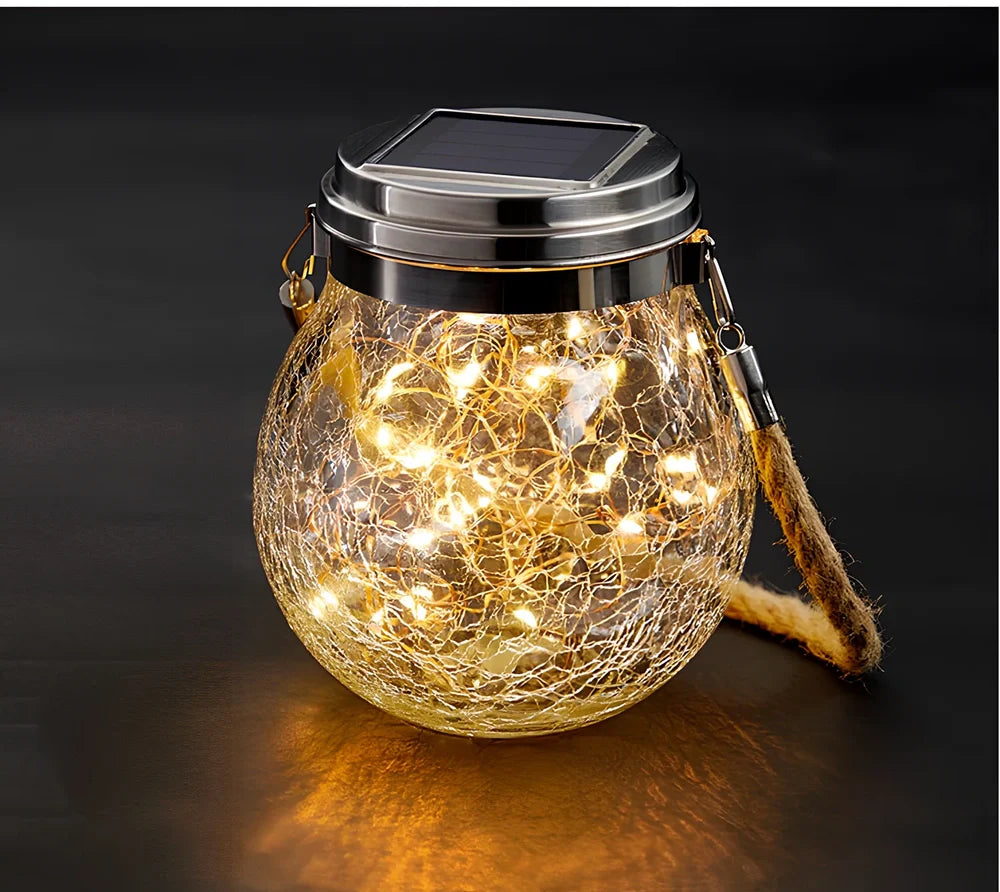 Solar garden light with toughened glass construction and waterproof design for outdoor illumination