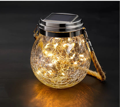 Solar garden light with toughened glass construction and waterproof design for outdoor illumination