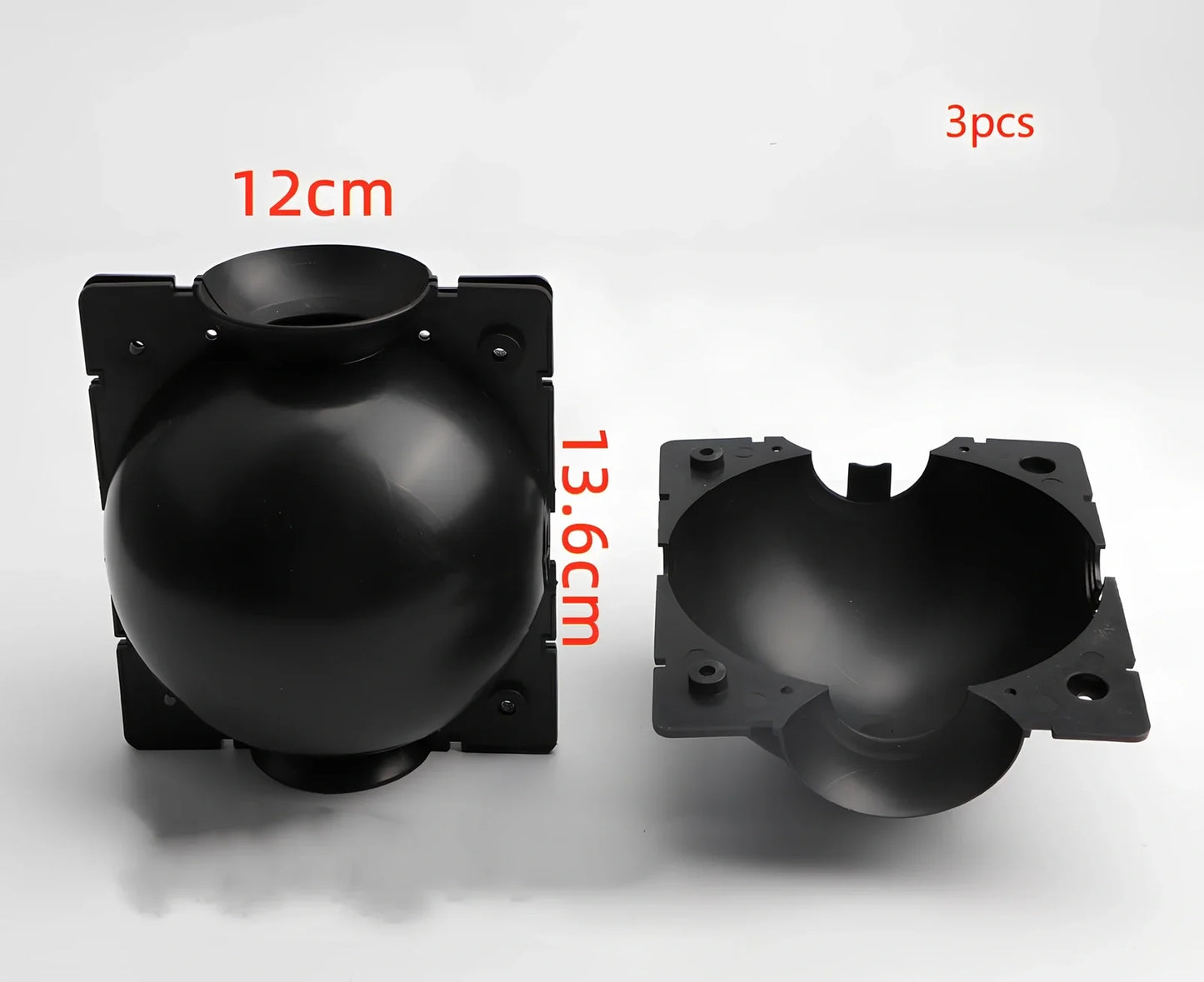 Black PP plastic plant rooting machine box for tree grafting, S size 10cm x 10cm with sealed lid for humidity control