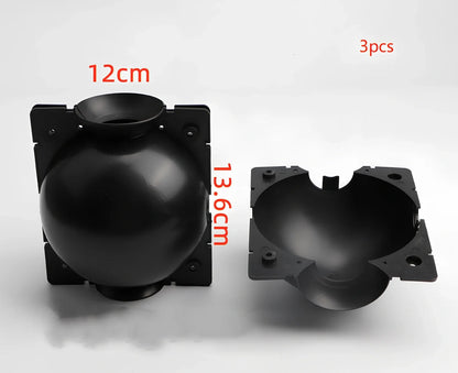 Black PP plastic plant rooting machine box for tree grafting, S size 10cm x 10cm with sealed lid for humidity control