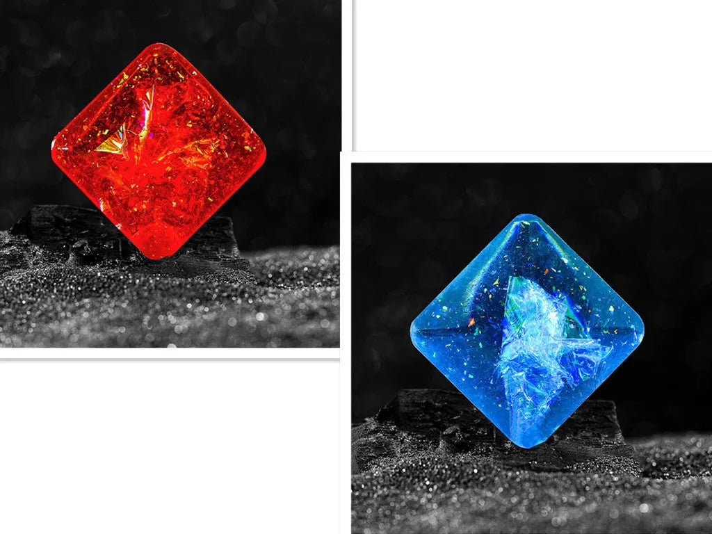 Resin rotating pocket flip toy, 4 x 4 x 1.3 cm quadrilateral desk toy in multiple colour options
