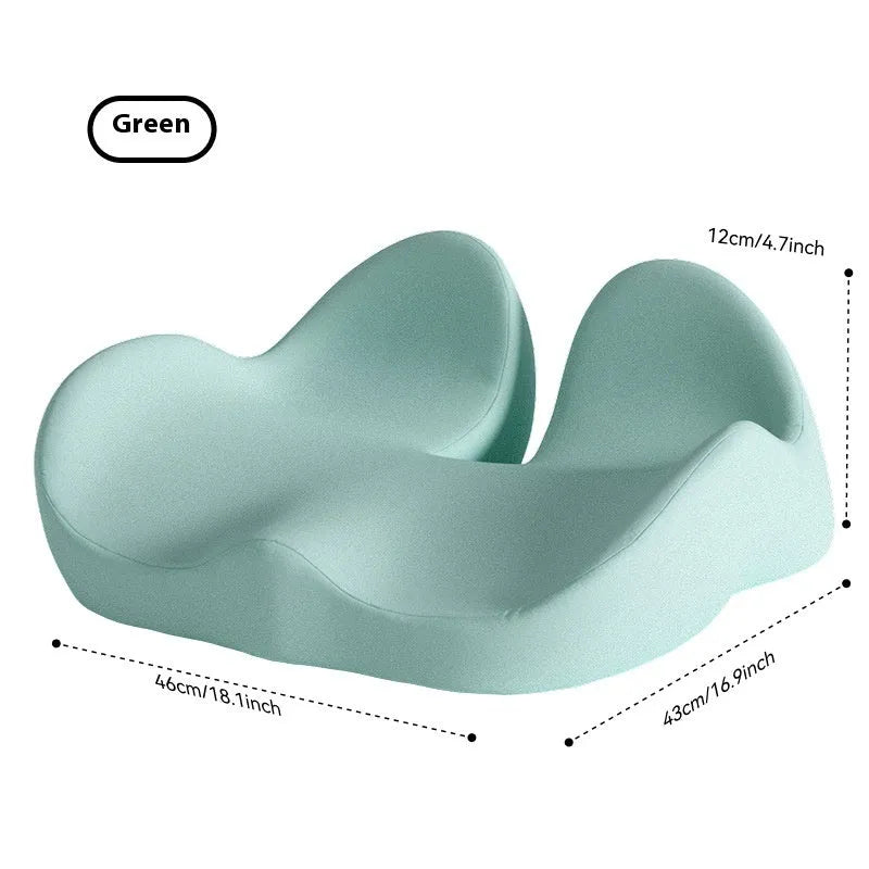 Office memory foam chair cushion in solid colour measuring 46x43x12cm