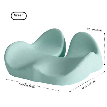 Office memory foam chair cushion in solid colour measuring 46x43x12cm