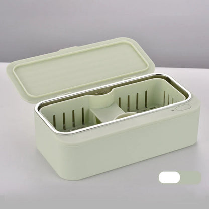 EraClean Ultrasonic Cleaning Machine in Snow Mountain White, Peach Powder, and Lime Green