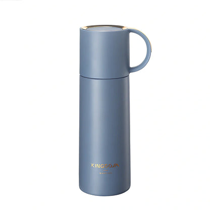 350ml stainless steel insulated water bottle with vacuum technology and leakproof seal in blue colour option