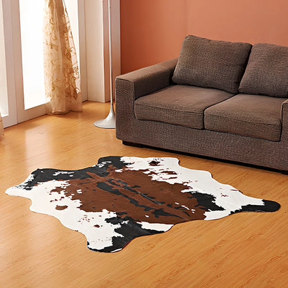 Irregular shape 140x160cm polyester bedroom carpet with non-slip backing in one of five decorative styles