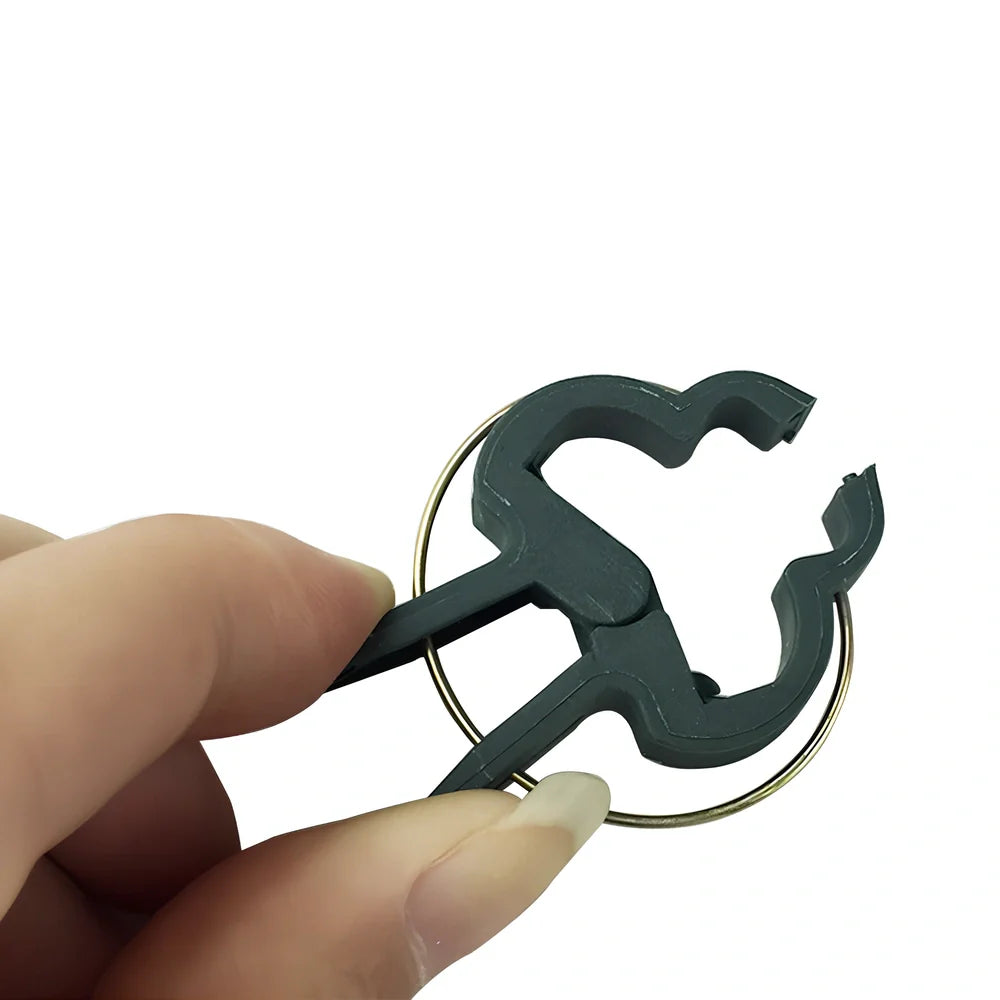 6cm yellow zinc plated garden clips for plant support in outdoor settings