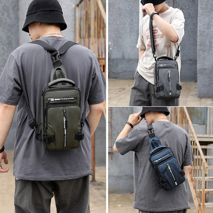 Versatile Crossbody Bag for Men with Multifunctional Design, Nylon Construction, and Dedicated Interior Pockets