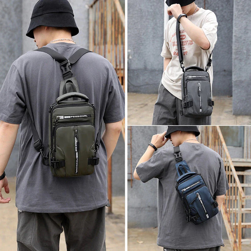 Versatile Crossbody Bag for Men - Multifunctional Backpack & Shoulder Chest Bag
