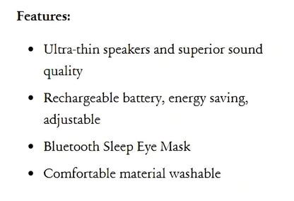 Black contoured eye mask with adjustable straps showing measurements of 20cm width and 10cm height