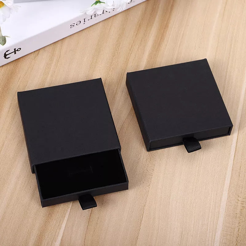 Drawer jewelry box for necklace and bracelet storage in various colors and sizes