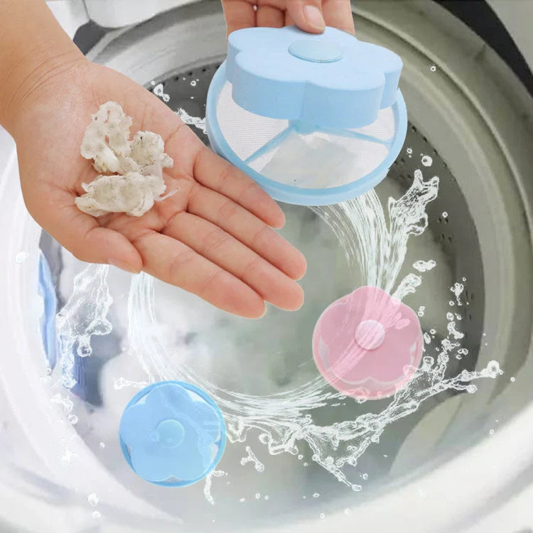 Flower Design Washing Machine Hair Filter for removing lint and hair from laundry
