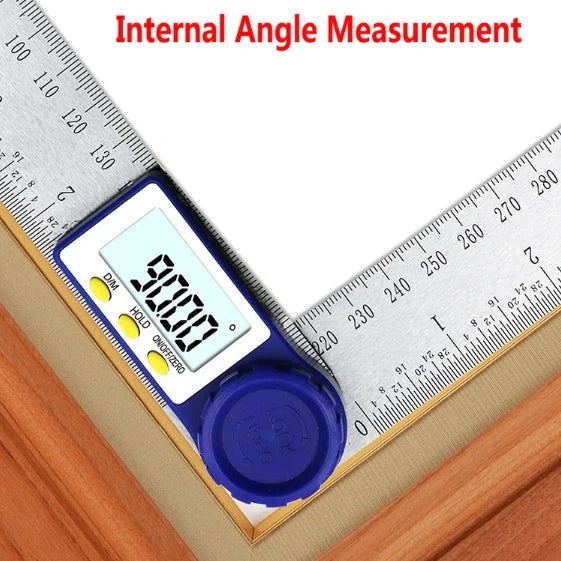 Stainless steel multifunctional woodworking electronic ruler with electronic measurement features