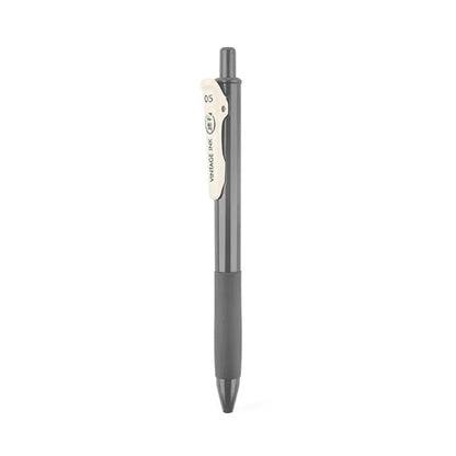 Retro colour gel pen set with plastic barrel and 0.5mm tip in five colour options