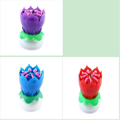 Musical Lotus Candles in various colors with a unique lotus design and music feature