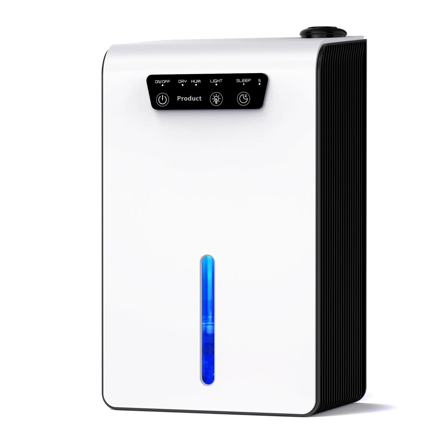 Milky white household dehumidifier with mute operation for bedrooms, 2.6-4.0 litre reservoir