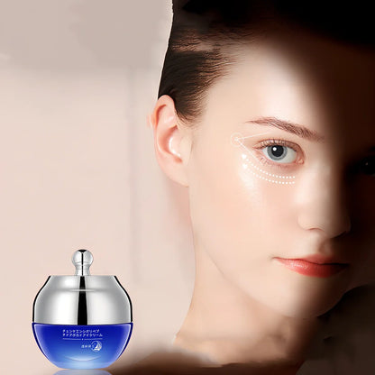 Anti-wrinkle firming eye cream in 15ml tube with peptide formula for dark circles