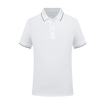 Cotton striped short sleeved workwear T-shirt in pink, navy blue and white, sizes S to 5XL