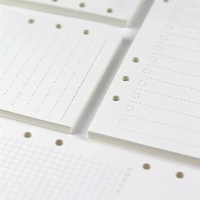 6-Hole Loose-Leaf Notebook Refill A5 Daolin Paper 40 Sheets Blank Dot Matrix Horizontal Line Square Inner Pages for A5 A6 A7 Binders