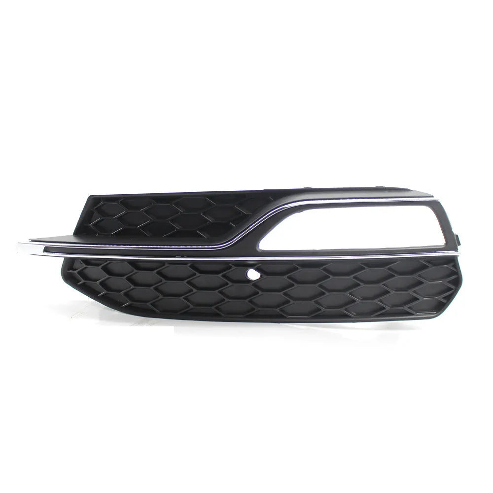 Black ABS plastic fog lamp grille for 2013-2016 Audi A3 Sport and S3 front bumper.