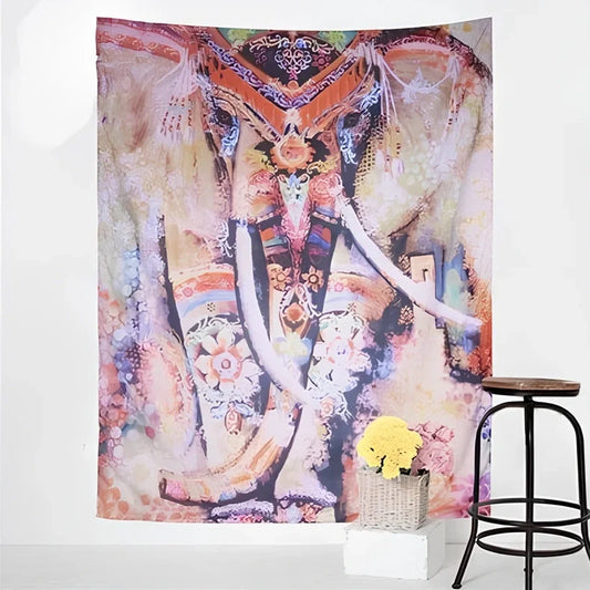 European classical style tapestry with geometric abstraction pattern on plush polyester fabric