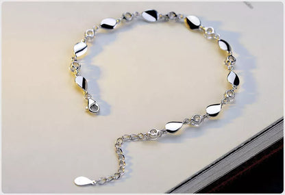 Jane Eyre diamond-encrusted 925 sterling silver bracelet with adjustable chain