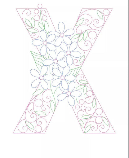 Paper Filigree Painting Kit - Letters for detailed art projects, includes A-Z templates