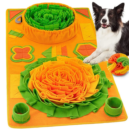 85x50cm dog snuffle mat with removable polar fleece balls on non-slip backing