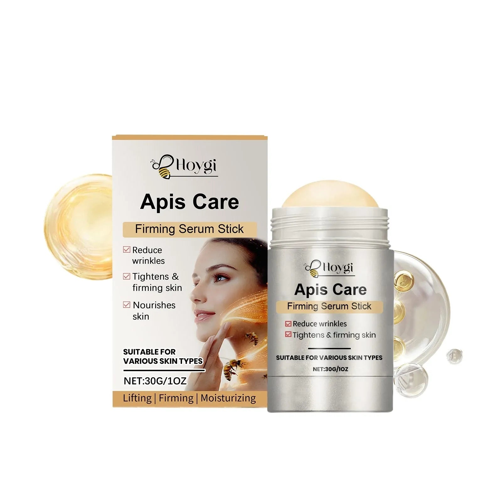 Tightening Rod essence stick in 30g size with hyaluronic acid and collagen for skin hydration