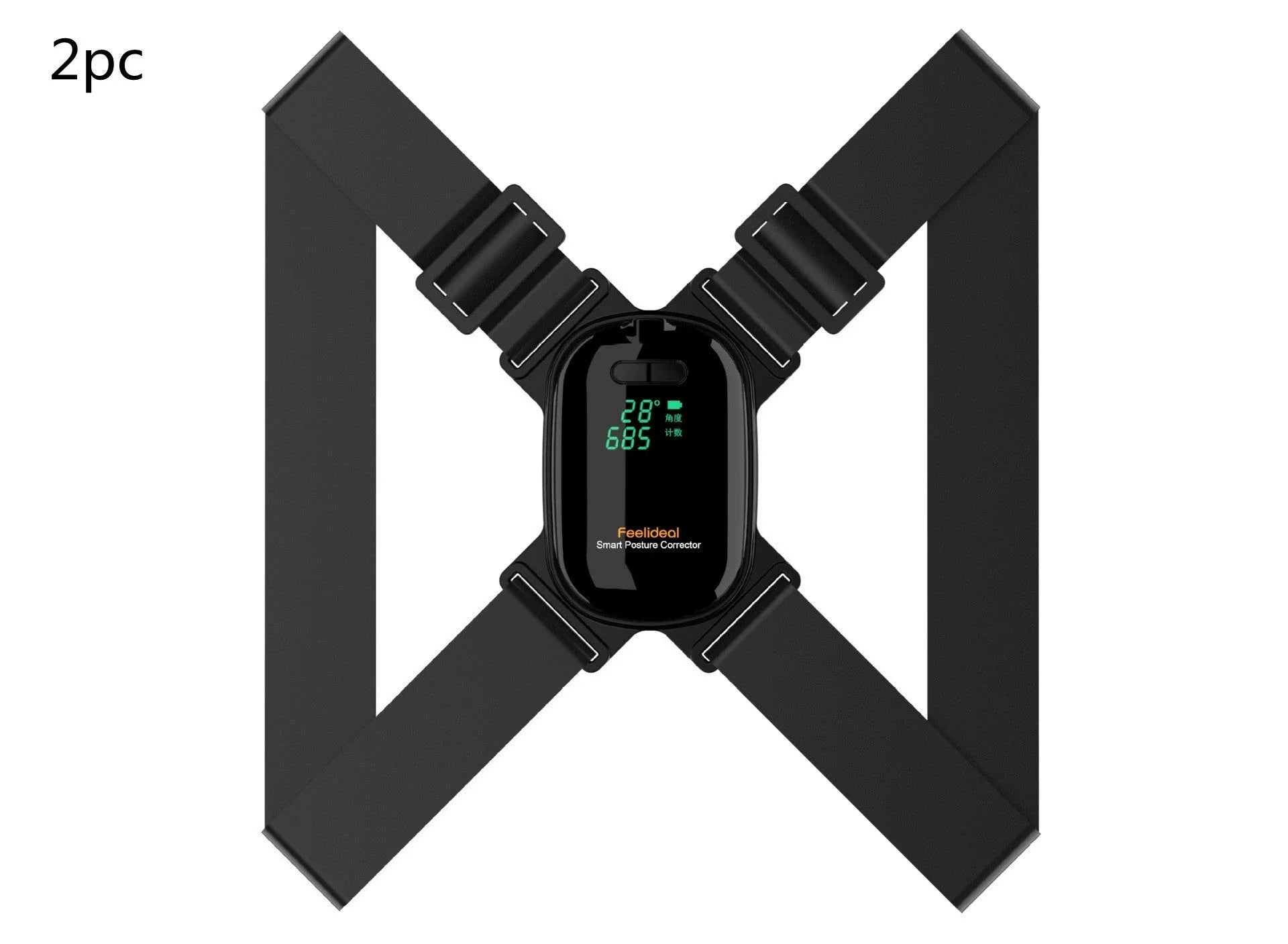 Adjustable Smart Posture Corrector with angle and tension sensors to improve posture and reduce back pain