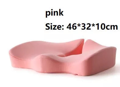 Memory foam seat cushion with non-slip bottom for office and car use