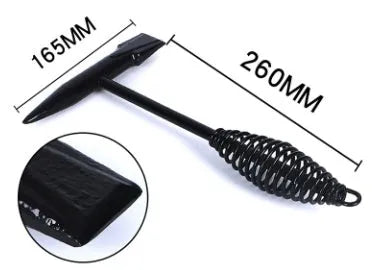 Welding hammer with high carbon steel head and spring handle for slag and rust removal