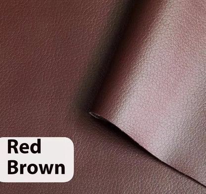 Self-adhesive leather repair patch 50cm x 138cm 0.5mm PVC in black for sofa and car seat