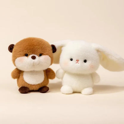 16cm animal plush toy doll table decoration with short plush and PP cotton filling