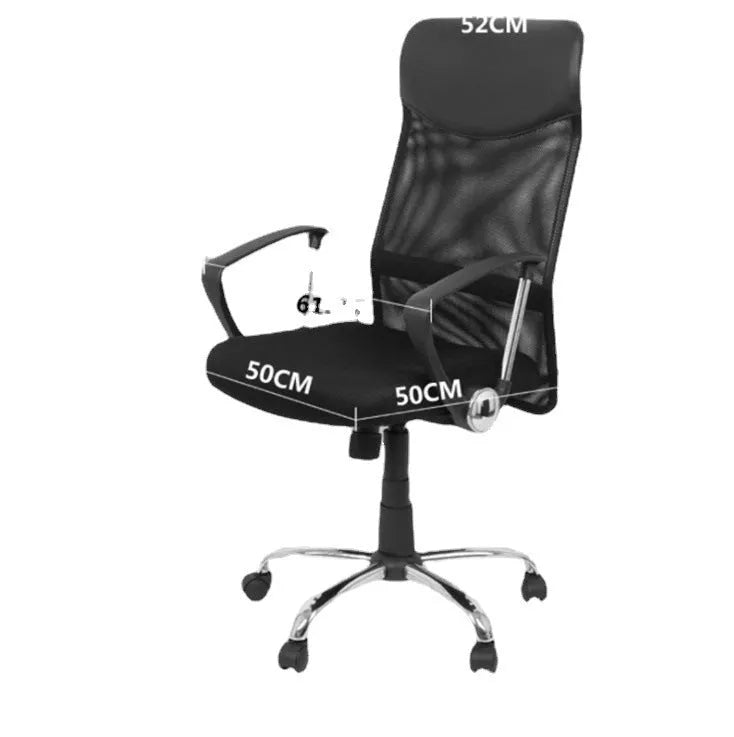 Black ergonomic mesh computer chair with adjustable height for office and home use