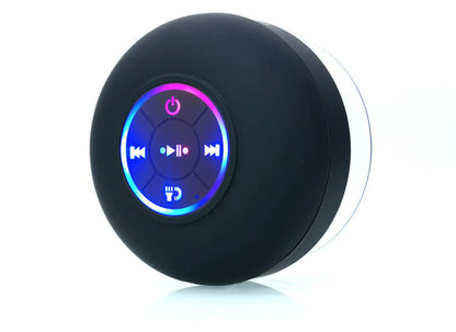 BTS07 large suction cup waterproof Bluetooth speaker in six colours: black, blue, green, red, white, yellow.